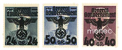 Saksa, Generalgouvernement, ylipainamat puolalaisille merkkihenkilömerkeille 1940 