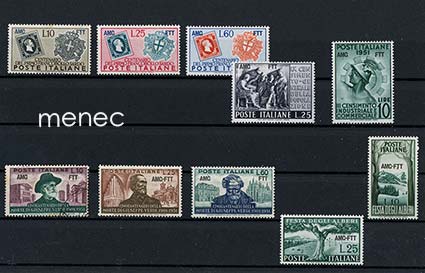 Italia, Trieste, vuoden 1951 merkkejä, 10 kpl 