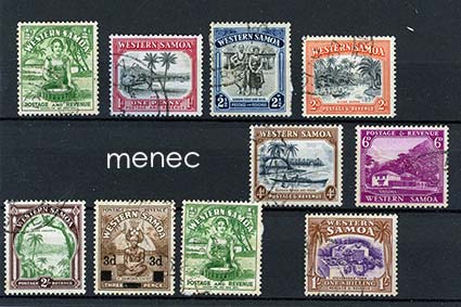 Iso-Britannia, Samoa, käyttösarjaa 1935 ja ylipainama 1940 