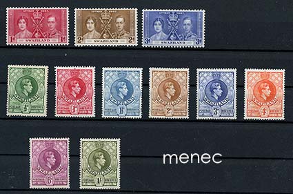 Iso-Britannia, Swazimaa, kruunajaiset 1937, käyttösarjaa 1938 
