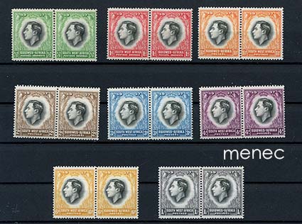 Iso-Britannia, Lounais-Afrikka, käyttösarjaa 1937, kieli-vaakaparit 