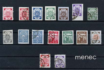 Liettua,käyttömerkkejä 1918-1920, 16 kpl 