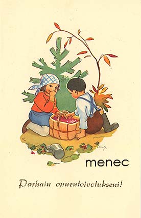 Wendelin, Martta - Tyttö ja poika marjassa 