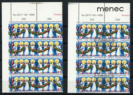 Joulu 1986, 1,30, 2x4 paria, nrot, postituore ja loisto 