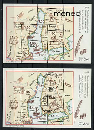 Finlandia 88, kartta 1985, pienoisarkki BL1, postituore ja loisto 