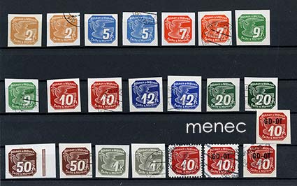 Saksa, Böömi-Määri, sanomalehtimerkit 1939 + joukkopostitusmerkki variantein 