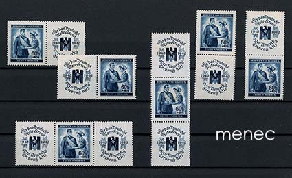 Saksa, Böömi-Määri, Punainen Risti 1940 ja 1941, kokoelma yhdistelmävariantteja 