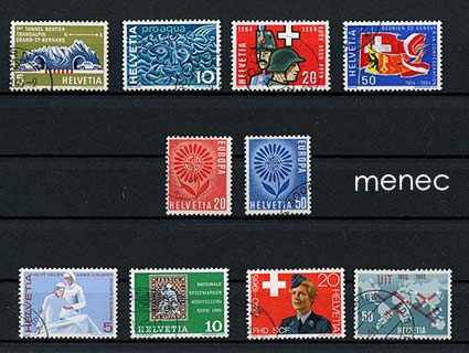 Sveitsi, erikoismerkkejä 1964-1965, vuosipäiviä ja Europa