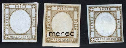 Italia, Napolin kuningaskunta, Viktor Emanuel II 1961, 1/2 Gr, 3 kpl 