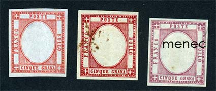 Italia, Napolin kuningaskunta, Viktor Emanuel II 1961, 5 Gr, 3 kpl 