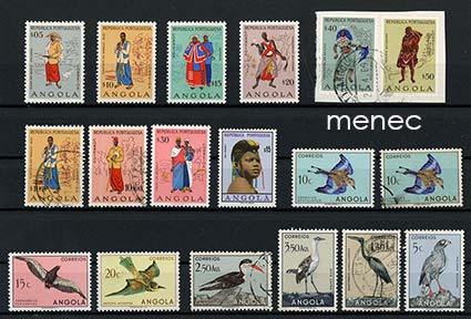 Portugali, Angola, valikoima merkkejä, 60 kpl 