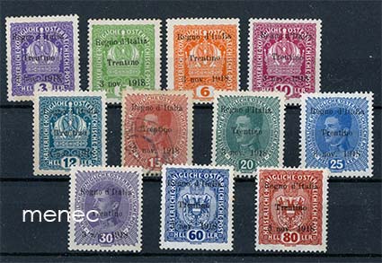 Italia, Trentinon hallinto 1918, käyttösarjaa 'Regno d'Italia' 