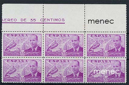 Espanja, lentoposti 1939, 35c, reunakuusilo 