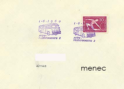 Autopostitoimisto 2, 1960, erikoisleima 