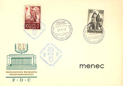 Yksikamarinen eduskunta 1957, FDC 