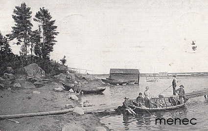 Loviisa, Antby strand, lapsia kalassa 