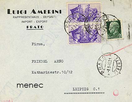 Italia, kirjelähetys Saksaan 1941, OKW:n avaama 