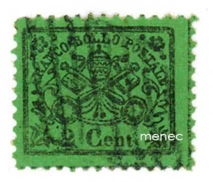 Italia, Kirkkovaltio, paavin vaakunasarja 1867, 2c 