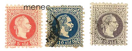 Itävalta, Levant, 1867, Franz Josef -käyttösarjaa, 3 kpl 