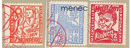 Saksa, NL:n miehitysvyöhyke, Mecklenburg-Vorpommern, lapsiapu 1945, leikkeillä 
