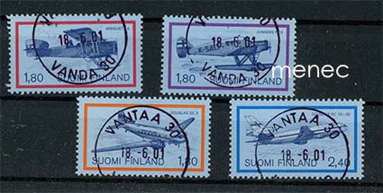 Finlandia 95, 1988, lentokoneita, pienoisarkin BL4 merkit loistoina 
