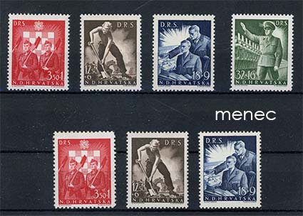 Kroatia, valtakunnallinen työpalvelu 1944, kahdella hammasteella 