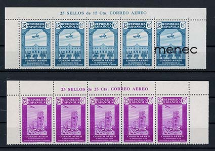 Espanja, Madridin lehdistöyhdistys 40 vuotta II, 1936, 2 kuusiloa, 6 5-rivilöä 