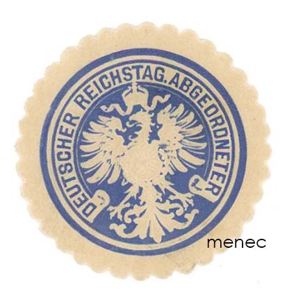 Saksa, paperisinetti, Deutscher Reichstag, kansanedustaja 