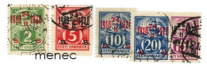 Viro, itsenäisyys 10 vuotta 1928, ylipainamat 