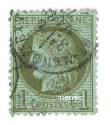 Ranska, Ceres 1870, 1c 