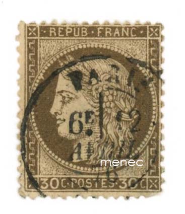 Ranska, Ceres 1872, 30c 