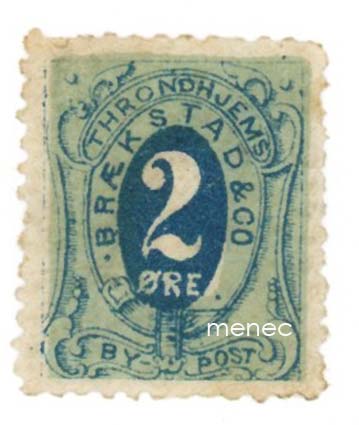 Norja, paikallisposti, Throndhjems bypost, Brekstad & Co 