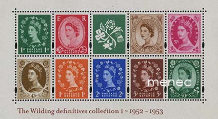 Iso-Britannia, The Wilding definitives collection I 1952-1953, 50-vuotispienoisarkki 2002 