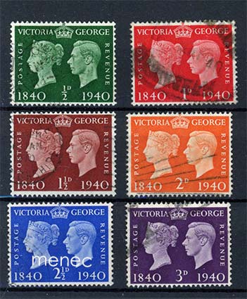 Iso-Britannia, 100 vuotta postimerkkejä 1940 