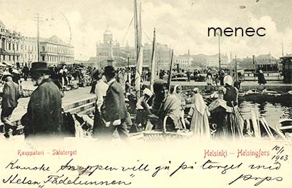 Helsinki, Kauppatori, ihmisvilinää 