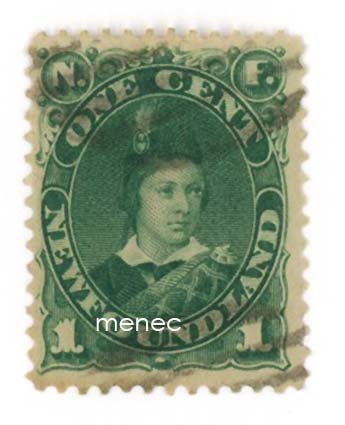 Iso-Britannia, Newfoundland, käyttömerkki 1887, 1c 