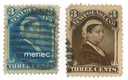 Iso-Britannia, Newfoundland, Victoria 3c, 1880 ja 1887 