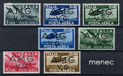 Italia, liittoutuneitten sotilashallinto Venezia Guiliassa 1946, lentopostisarja 