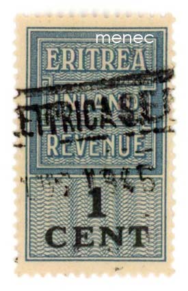 Iso-Britannia, Eritrea, Inland Revenue, veromerkki 1c 