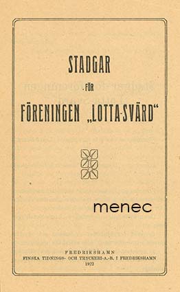 Stadgar för föreningen 'Lotta-Svärd' 