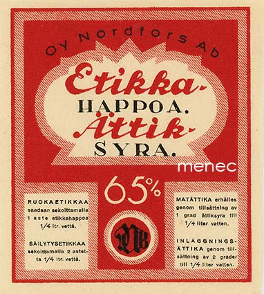 Etikkahappoa 