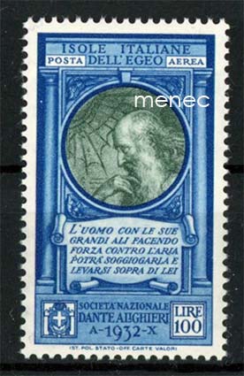 Italia, Egeanmeren saaret, lentoposti 1932, 100 L 