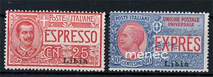 Italia, Libya, pikamerkit 1909 