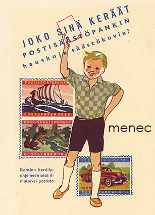 Joko sinä keräät Postisäästöpankin hauskoja säästökuvia? 