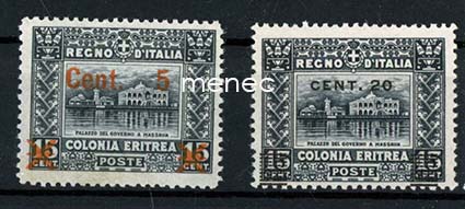 Italia, Eritrea, Massaun hallitorakennus 1916 ylipainamin 