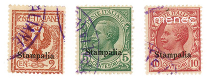 Italia, Egeanmeren saaret 1932, Stampalia, käyttömerkit 1912 
