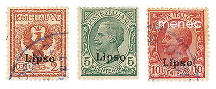 Italia, Egeanmeren saaret 1932, Lipso, käyttömerkit 1912 