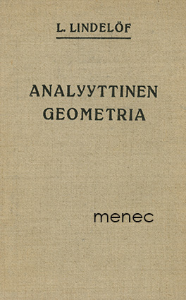 Lindelöf, L. - Analyyttinen geometria 