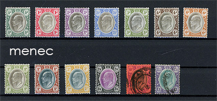 Iso-Britannia, Etelä-Afrikka, Transvaal, Yrjö VII -käyttösarjaa 1902 