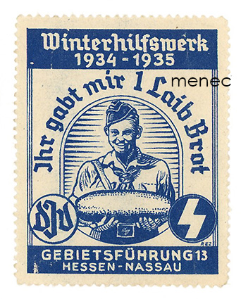 Saksa, Deutsches Jungvolk ja talviapu 1934-1935, kirjeensulkija 